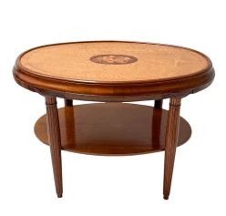 French Art Deco Walnut Center Table, 1930s